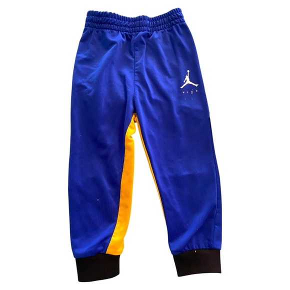 Jordan Blue and Yellow Sweatpants with Jumpman Logo - Picture 1 of 6